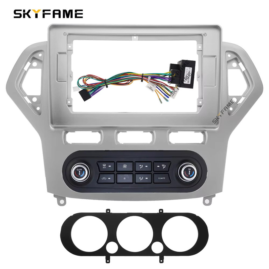 SKYFAME Auto-Rahmenadapter mit Canbus-Box Decoder für Android Radio Armaturenbrett-Einbausatz passend für Ford Mondeo 4 MK4 und Galaxy - Bild 3