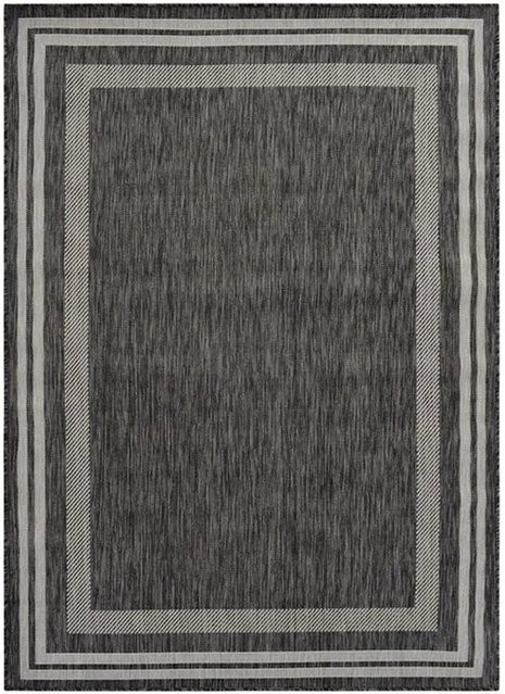 Vercai Rugs Teppich Terrace Bordüre Kiesel Hellgrau, B: 160 cm, T: 220 cm - Bild 1