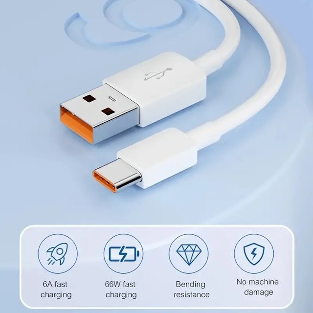 Xiaomi 66W USB Typ C Schnellladekabel in Weiß - Bild 1
