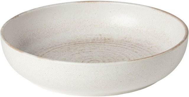 Costa Nova Vermont Suppenschüssel und Pastaschüssel aus Steinzeug, beige, 12er Pack, Volumen: 990 ml, Durchmesser: 22,1 cm, Höhe: 5 cm - Bild 1