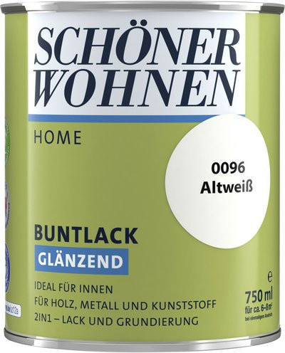 Schöner Wohnen Buntlack Altweiß Glänzend für Holz 0,75 l - Bild 1