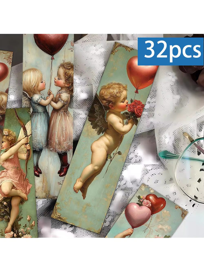 32 Stück Amor-Lesezeichen aus Papier in Multicolour für Buchliebhaber und Lehrer - Bild 7