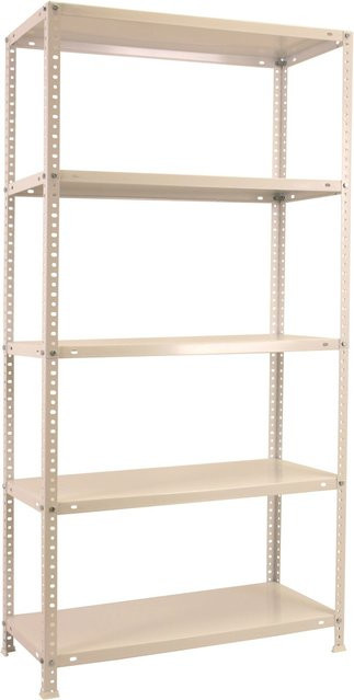 PROREGAL Schraubregal Panda Metall Weiß H x B x T: 180 x 80 x 30 cm - Bild 1