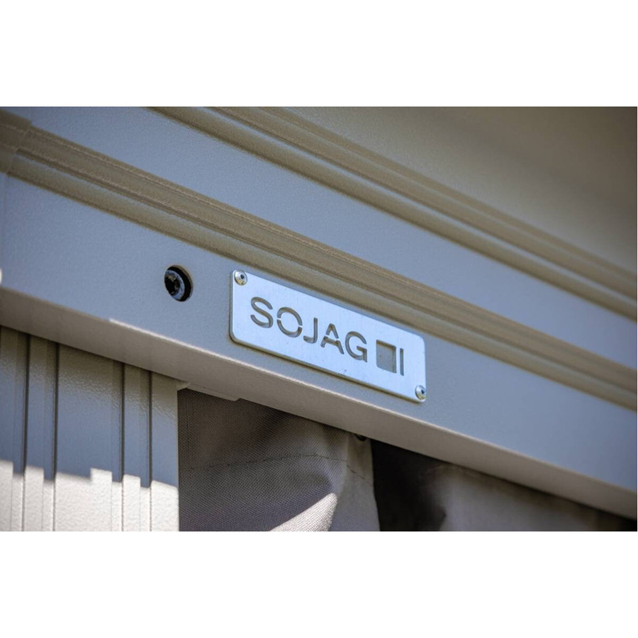 Sojag Pavillon-Seitenteile Messina aus Polyester, Farbe: Taupe/Grau, Breite: 363 cm, Höhe: 195 cm - Bild 4