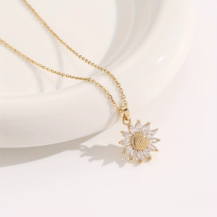 Halskette Sonnenblumen, Gold, Unisex - Bild 3