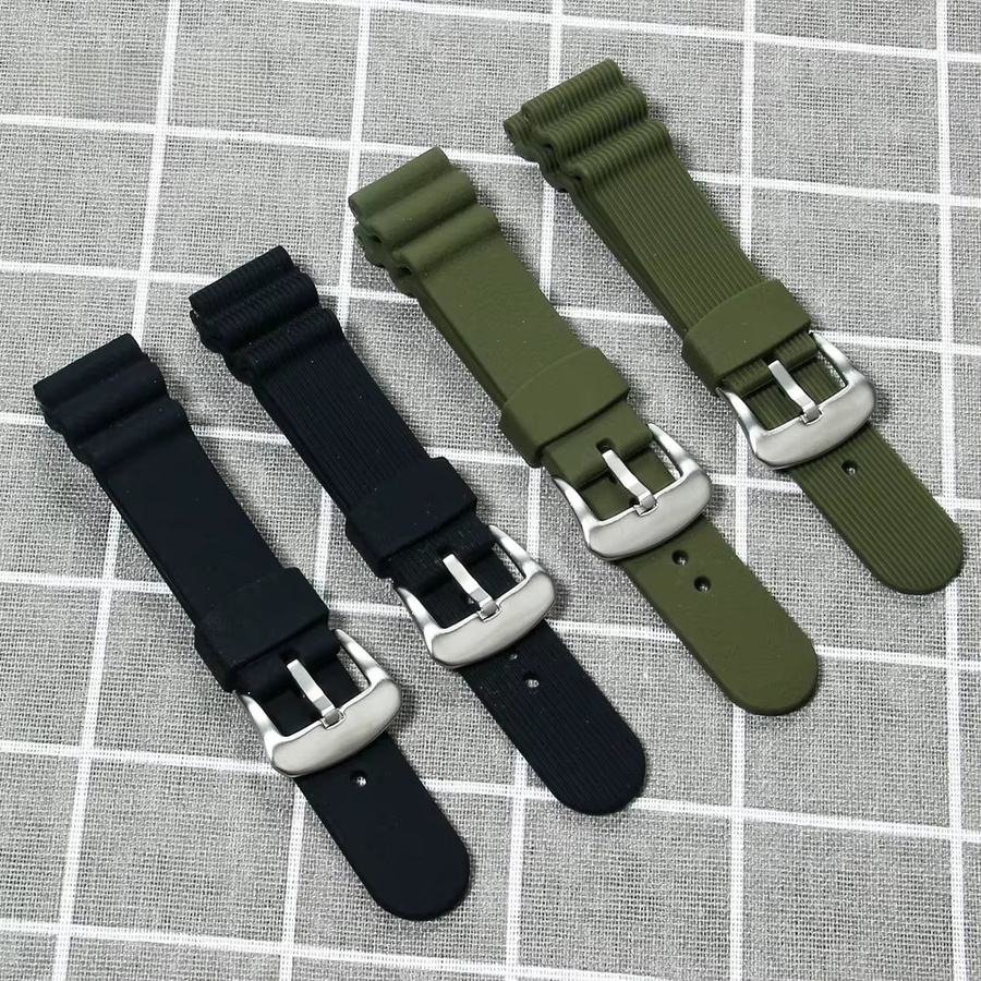 Seiko Uhrenarmband, Kautschuk, Schwarz, 22 mm, Unisex - Bild 5