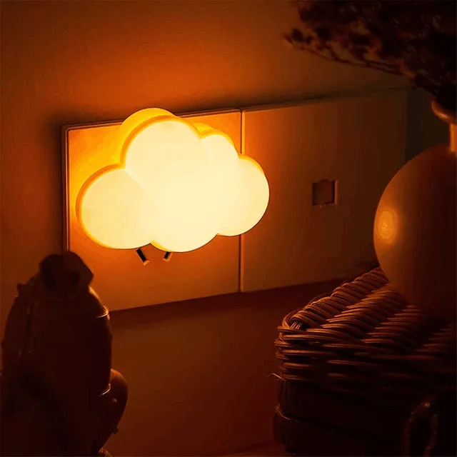 LED-Wolke Nachtlicht mit intelligentem Bewegungsmelder in Weiß für Kinderzimmer, Flur und Arbeitszimmer, warmweißes Licht - Bild 1