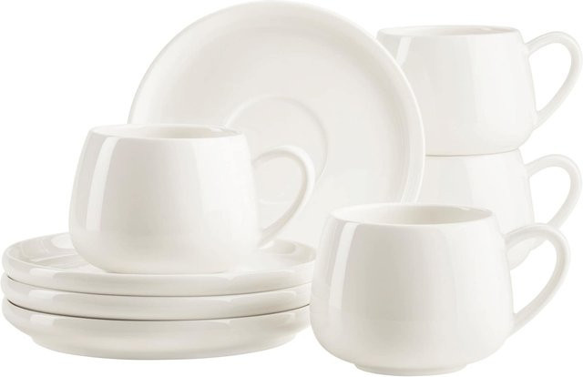 Mäser Kaffeetassen Set Taya aus Porzellan in Weiß - Bild 1