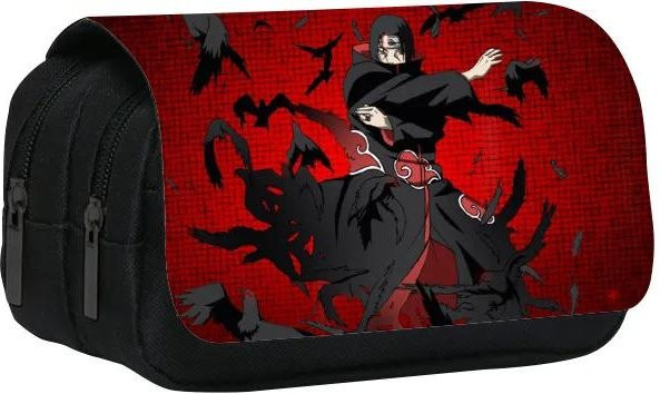 Helenal Anime Federmäppchen Naruto Motiv in Schwarz und Bunt mit Reißverschluss - Bild 1