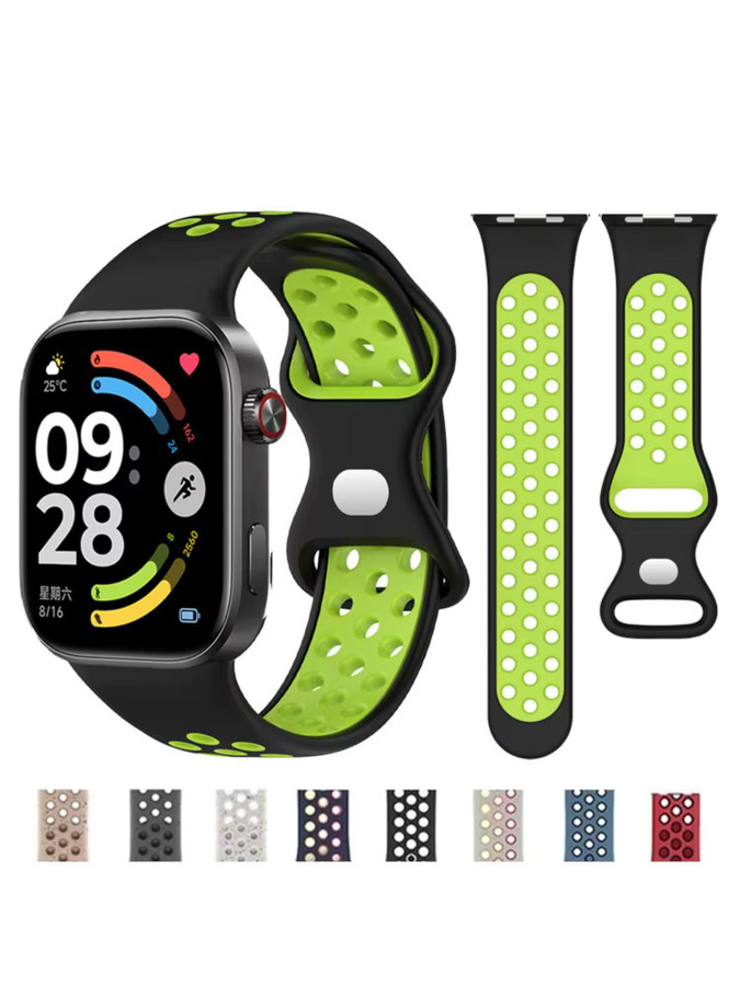Uhrenarmband Silikon, Schwarz, Unisex - Bild 4