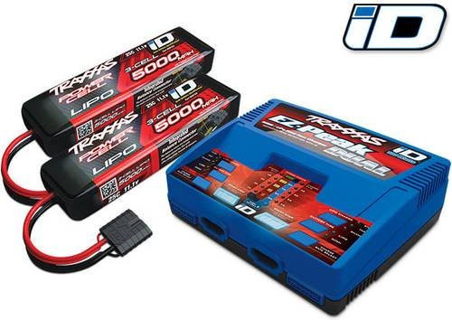 Traxxas Dual EZ Peak Plus Modellbau-Multifunktionsladegerät mit 2x LiPo Akkus in Blau - Bild 1