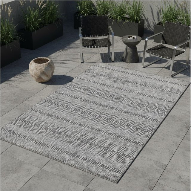 Outdoorteppich LIRIA von Kadima Design im Boho-Stil, Grau, B/T: 240 x 340 cm - Bild 1