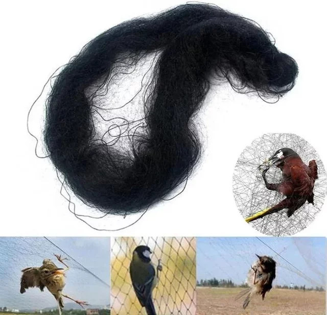Schutznetz gegen Vögel für den Garten und Obstbau, 15 m Mesh-Netz, Schwarz - Bild 1