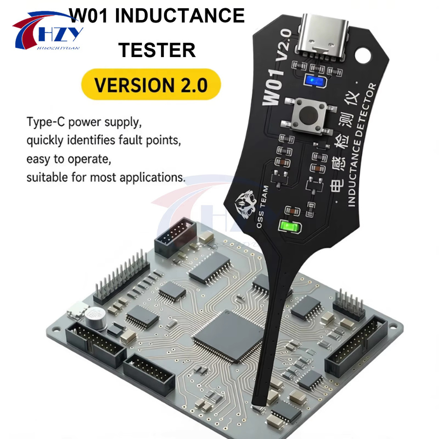 TOOKKS OSS W01 V2.0 Induktivitätstester in Schwarz zur Fehlerlokalisierung und Qualitätsprüfung von Induktoren auf elektronischen Motherboards - Bild 4