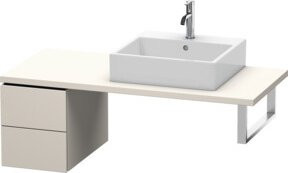 Duravit L-Cube Unterschrank Tau Matt Beige mit 2 Schubladen, B/T/H: 32 x 54,7 x 40 cm - Bild 1