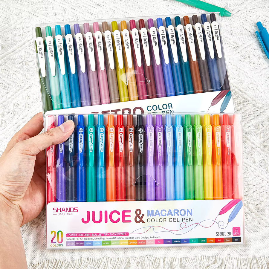 40 Farben Gelstifte mit feiner 0,5 mm Spitze, schnell trocknende Tintenstifte in Mehrfarben für Journaling und Zeichnen - Bild 5