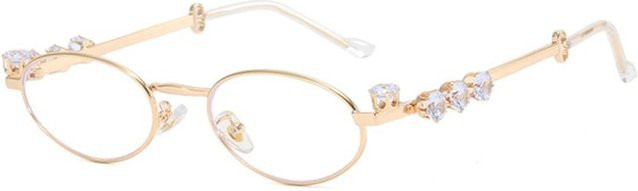 Yiran glasses Sonnenbrille, Metall, oval, Unisex, transparent, gold - Bild 1