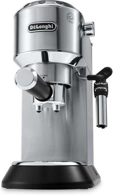 De'Longhi Dedica Style EC 685.M Siebträger-Espressomaschine in Silber mit Thermoblock und Dampflanze, kompatibel mit E.S.E. Pads und gemahlenem Kaffee - Bild 3