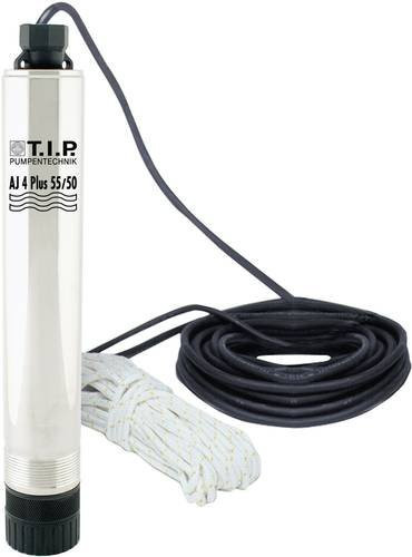 T.I.P. Technische Industrie Produkte 30104 AJ 4 Plus 55/50 Tiefbrunnenpumpe aus Edelstahl in Silber mit 3300 l/h und 50m Förderhöhe - Bild 1