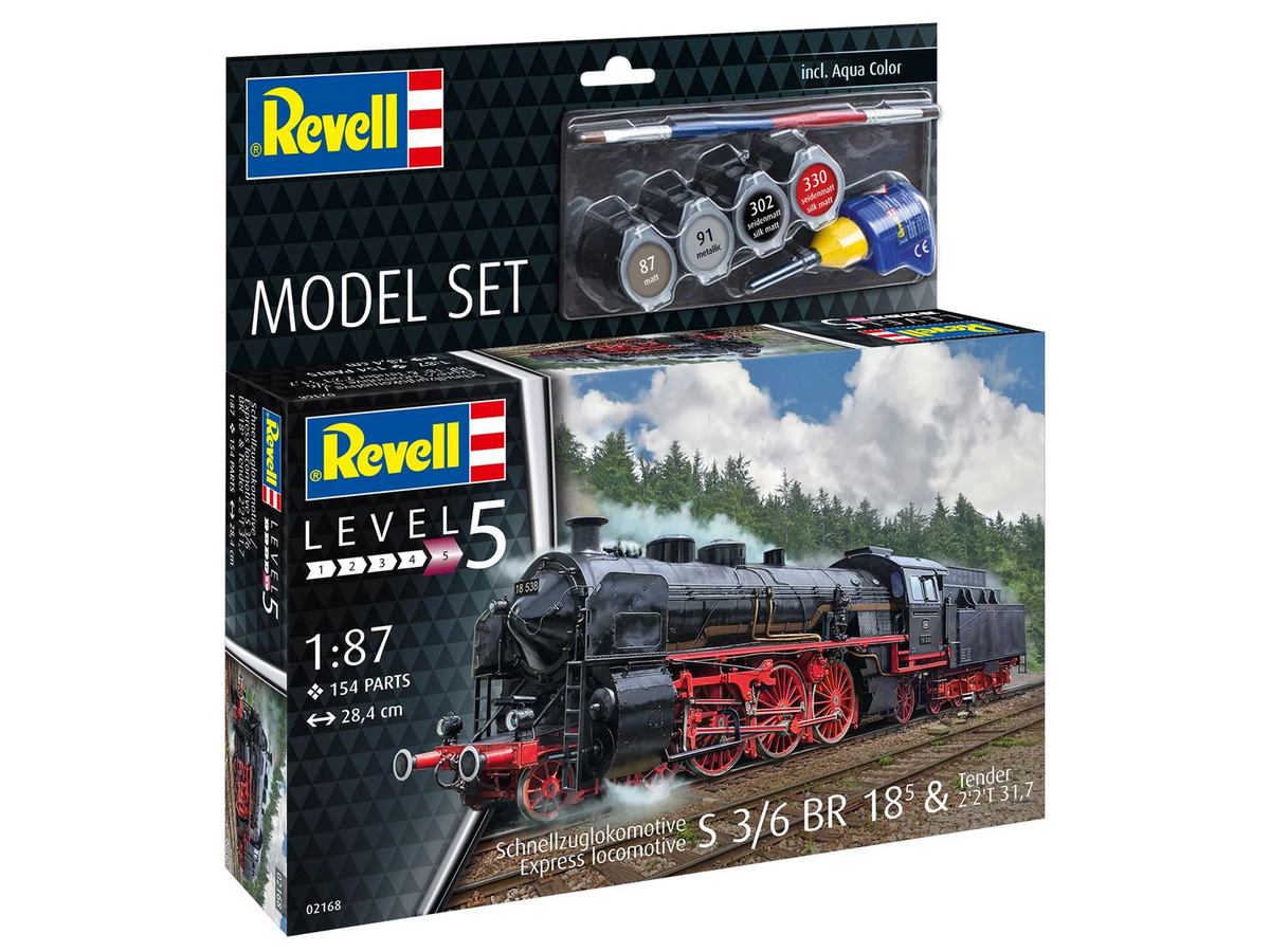 Revell Schnellzuglokomotive S3/6 BR18 mit Tender, Model Set, 1:87 (Spur H0) - Bild 3