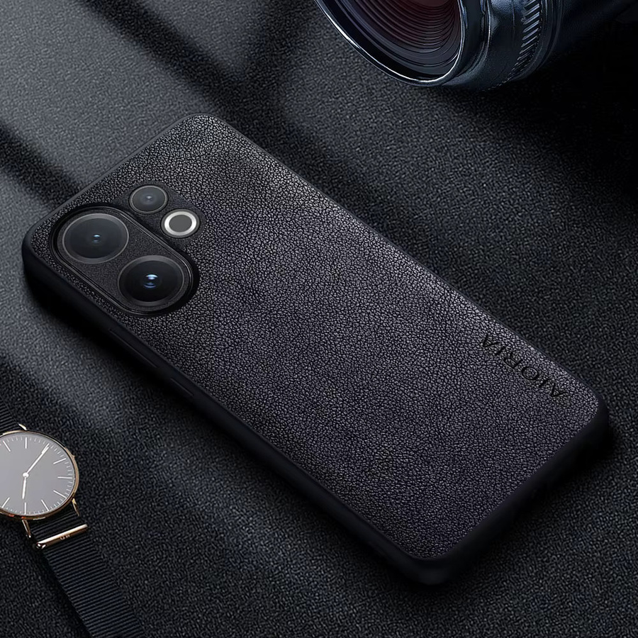 Premium Leder Handyhülle im Retro Business Style für Vivo V60 V50 V40 Lite V30 V30e V29e V27e V27 Pro in Braun - Bild 2