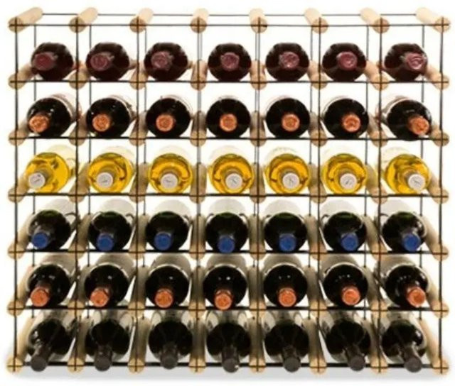 PROREGAL Modulares Weinregal Vinotega aus massivem Kiefernholz in Natur, H x B x T: 62,5 x 72,5 x 24,5 cm - Bild 1