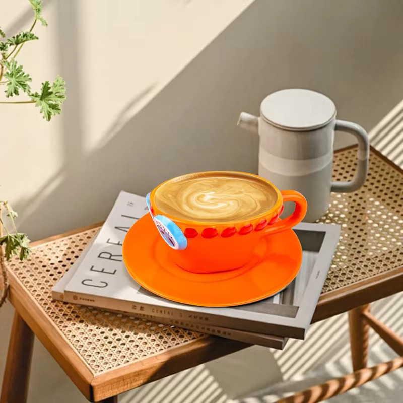 Kreative Keramiktasse mit Untertasse im Anime-Design von JUSTINLAU für Erwachsene - Bild 2