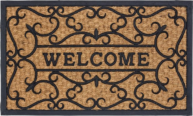 Astra Fußmatte Coco Deluxe Light Welcome in Braun, B/T: 45 x 75 cm - Bild 1