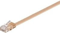 goobay Patchkabel CAT.6 U/UTP RJ45 auf RJ45 Ethernet LAN Kabel, Beige/Braun, Länge: 10,0 m - Bild 1