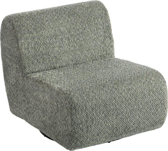 HOMCOM Drehbarer Loungesessel in Grau mit Chenille-Optik und breiter Sitzfläche für Wohnzimmer und Schlafzimmer - Bild 1
