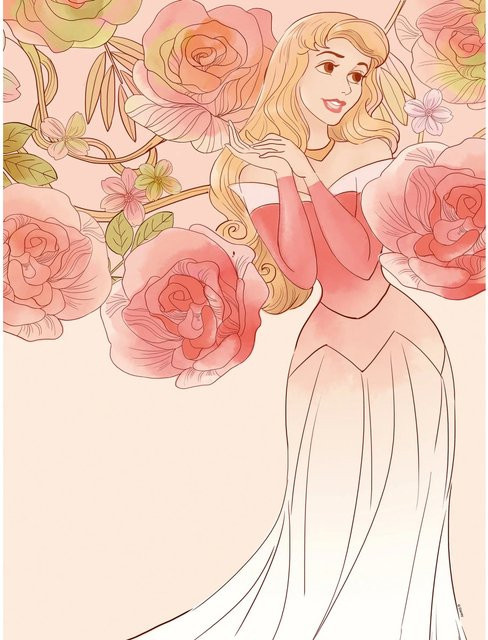 Komar Wandbild Sleeping Beauty Roses bunt B/H: 30 x 40 cm - Bild 1