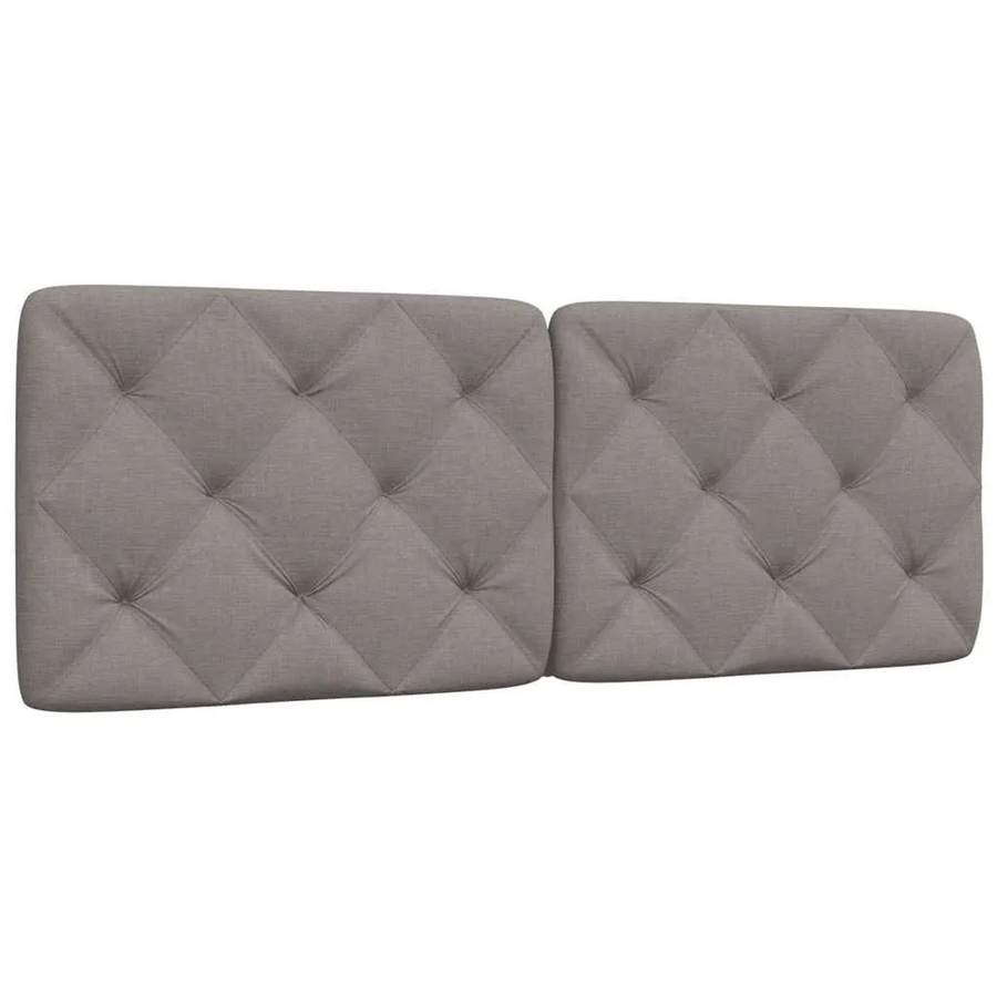 vidaXL Kopfteil-Kissen Taupe mit Rauten-Heftung aus Polyestergewebe, Breite: 140 cm - Bild 2