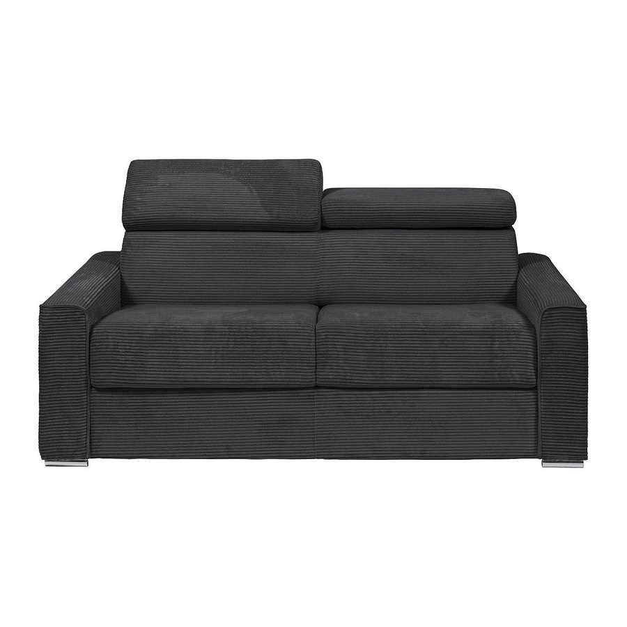 Vente-unique Schlafsofa Vizir Grau mit verstellbarer Kopfstütze Breite: 216 cm - Bild 2