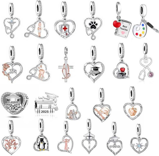 HuooNew Perle, 925 Silber, Caduceus, Unisex - Bild 1