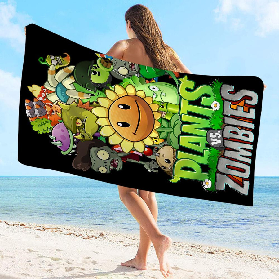 Plants vs. Zombies Kinder Strandtuch aus Mikrofaser, bunt, Breite: 30 cm, Höhe: 60 cm - Bild 2