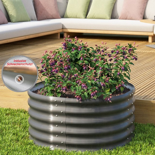 Vitavia Hochbeet Vita 401 Rund in Granit, B: 82 cm, L: 162 cm, H: 40 cm - Bild 1