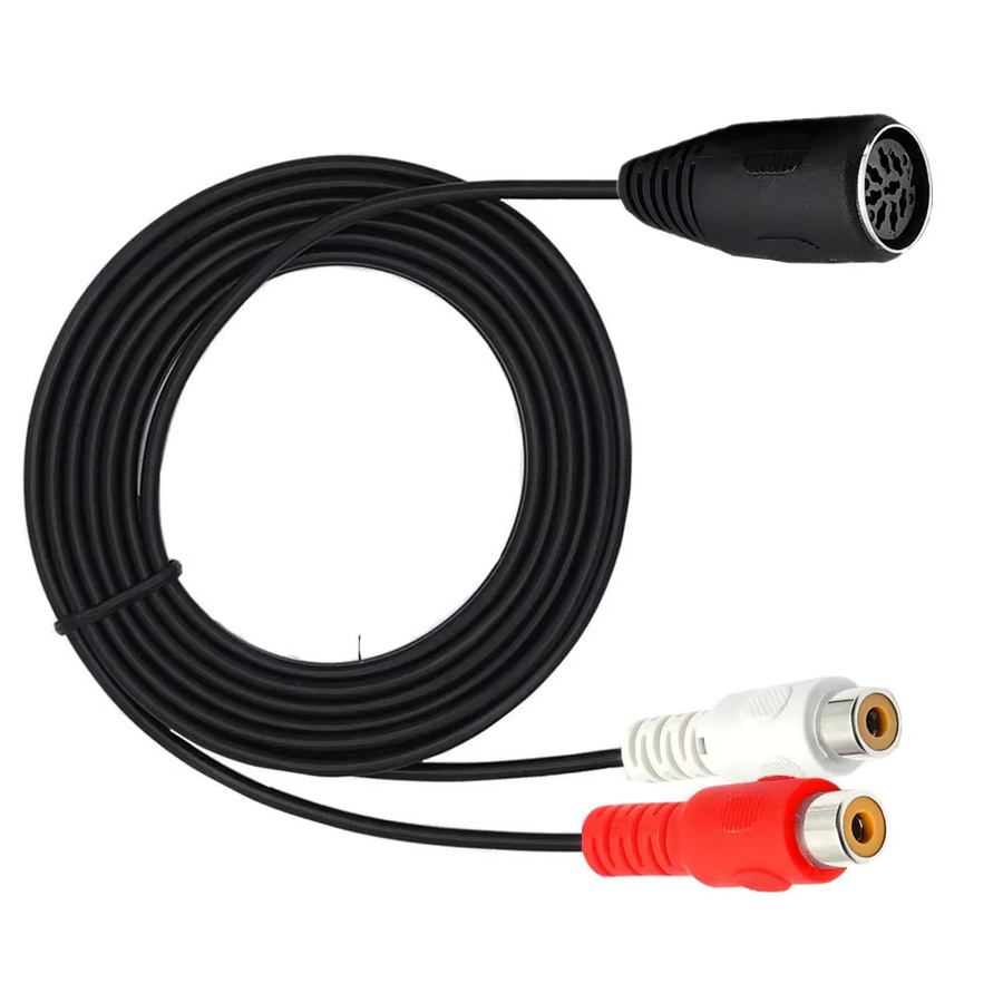 BSN Audiokabel DIN 8-Pin-auf-2RCA mit 8-Pin-DIN-Buchse und 2-RCA-Buchse für Musikinstrumente und Audiogeräte - Bild 5