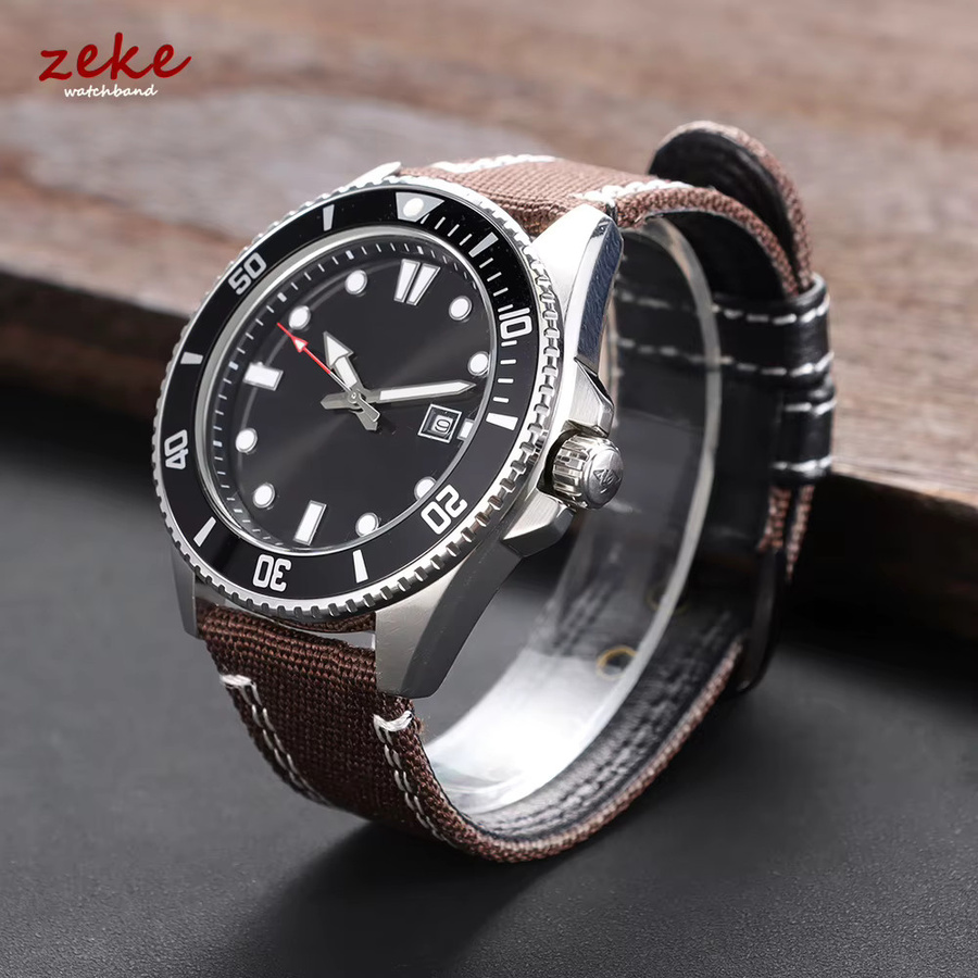 Uhrenarmband Segeltuch, Textil/NATO, Schwarz, Herren - Bild 2
