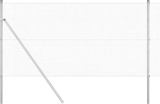 vidaXL Maschendrahtzaun aus Stahl in Silber, Maße: Höhe: 1 m, Breite: 25 m, Maschenweite: 12 x 12 mm - Bild 1
