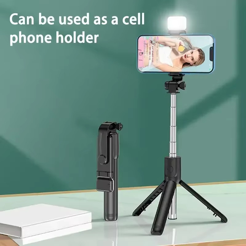 OLOEY 360-Grad Selfie-Stick mit Stativ und Telefonhalter in Schwarz - Bild 5