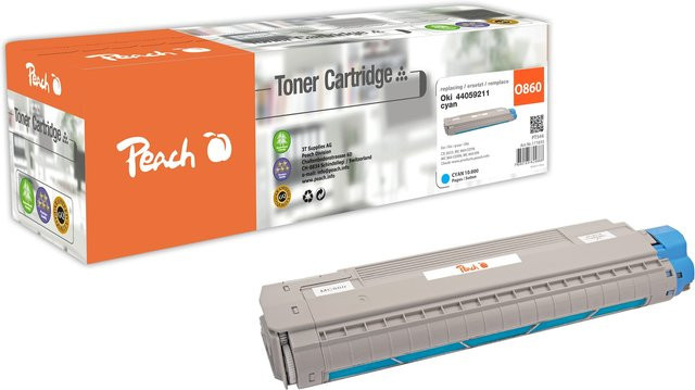 Peach O4405 Cyan Toner Cartridge für OKI CX 2633, MC 860 CDTN, MC 860 CDXN und MC 860 DN, wiederaufbereitet - Bild 1