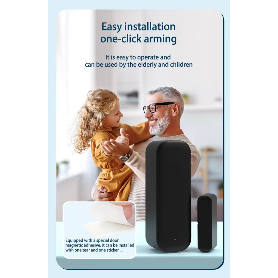 Tuya Zigbee 3.0 Tür- und Fenstersensor als Kontakt Sensor für dein Smart Home in Schwarz, kompatibel mit Alexa und der Smart Life App - Bild 4