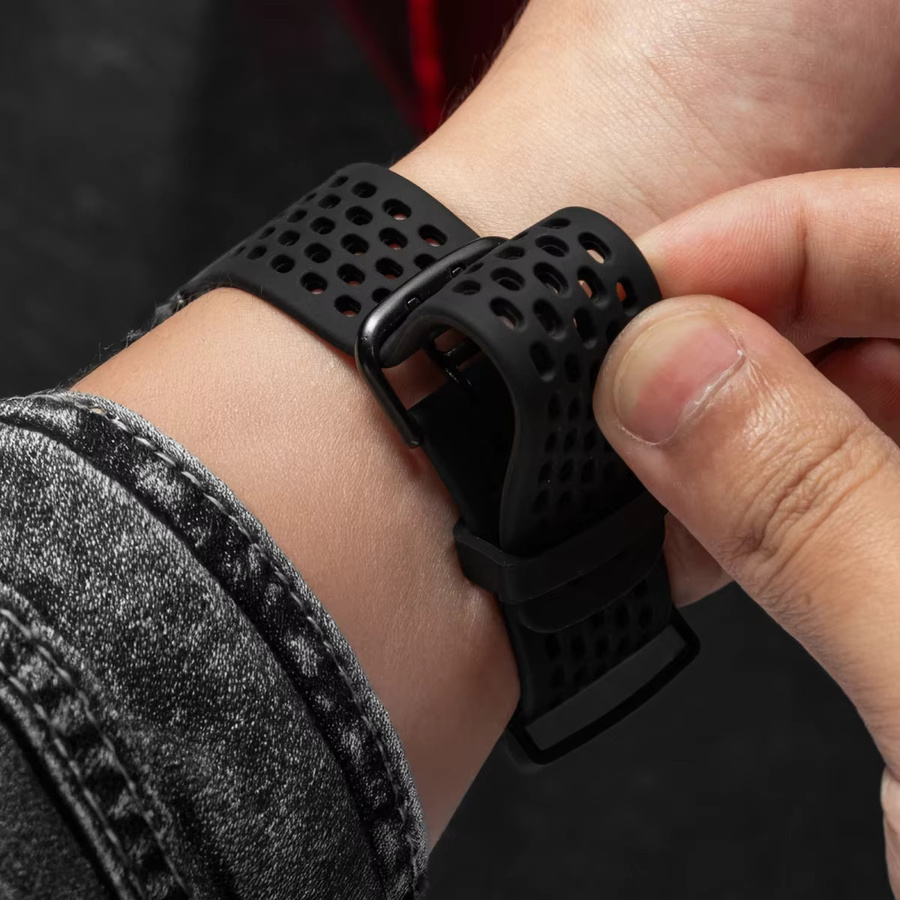 FancyWrist Uhrenarmband Silikon, Schwarz, Unisex, Amazfit T-Rex3 T-Rex2 T-Rex Pro Ultra - Bild 2