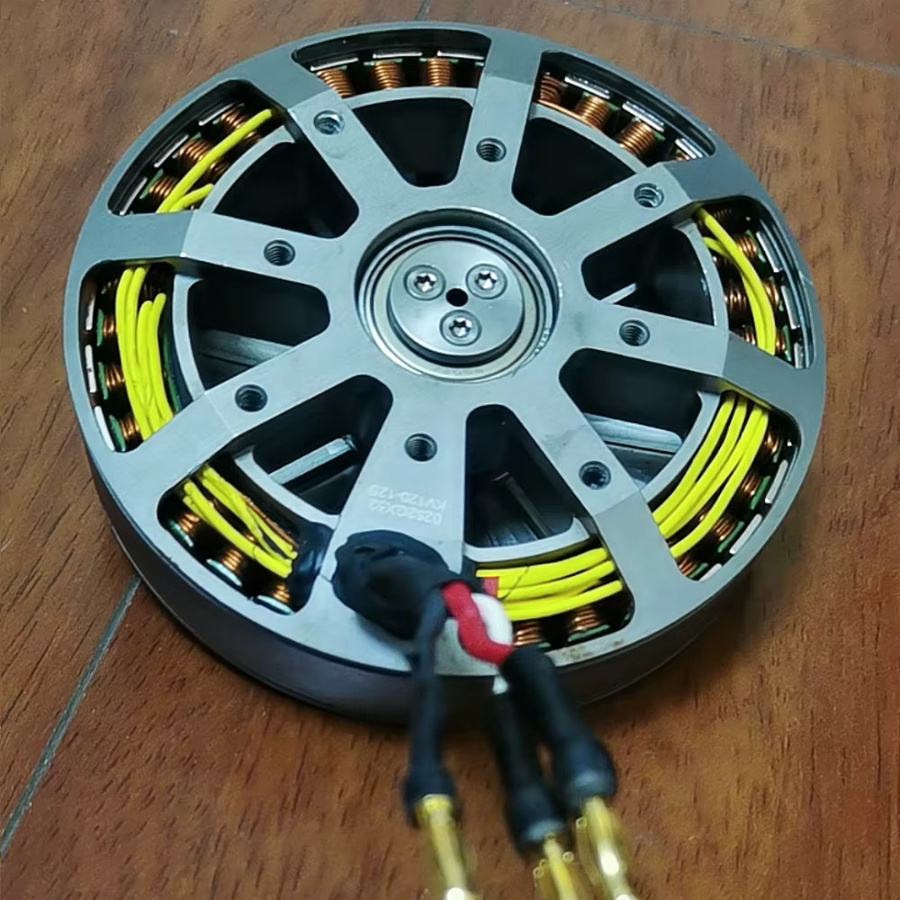 MAXUAV Refurbished T10A(10010) Bürstenloser Motor für Flugzeug- und Pflanzenschutzdrohnen, Flachmodell, 120KV, 12S, Silber - Bild 3