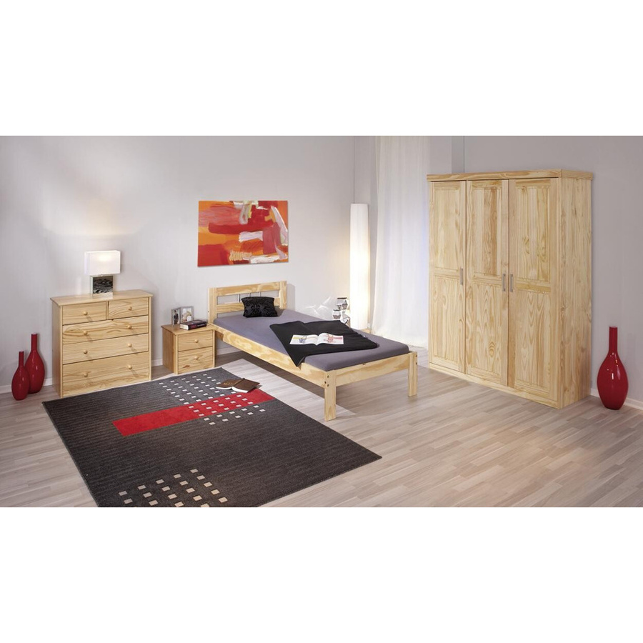 Kleiderschrank Pelle von Inter Link aus Massivholz in Natur, B/H/T: 140 x 190 x 55 cm - Bild 3