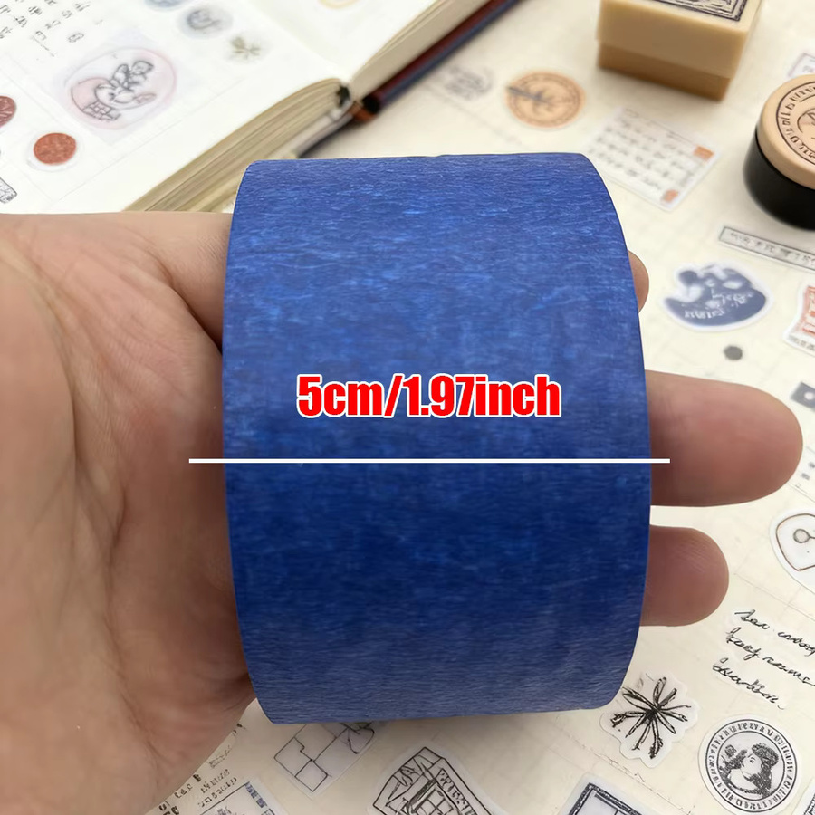 5 Stück beschreibbares Abdeckband in Blau, selbstklebendes Masking Tape für Kunst, Malerei und DIY-Projekte - Bild 2