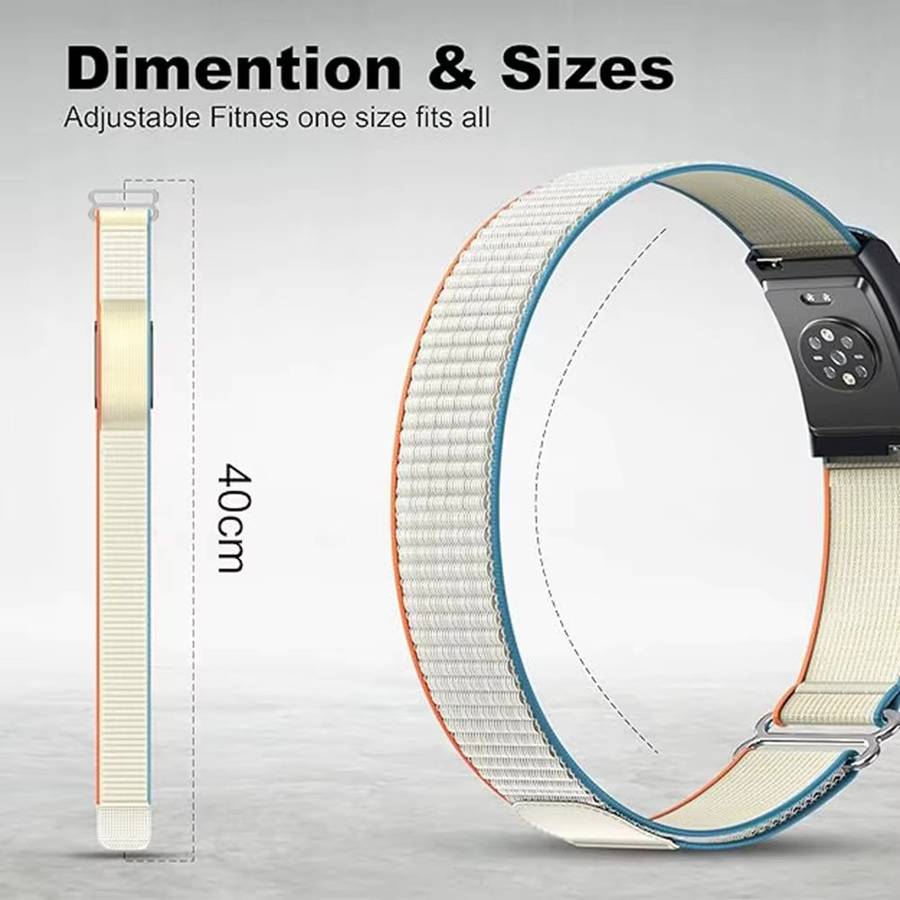 Amazfit Sportarmband, Nylon, Schwarz, für Amazfit Helio - Bild 3