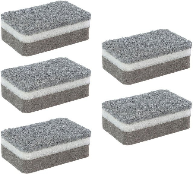 CosyHome Doppelseitige Scheuerschwämme Grau, Saugfähige Küchenschwämme und Scheuerpads - Bild 1