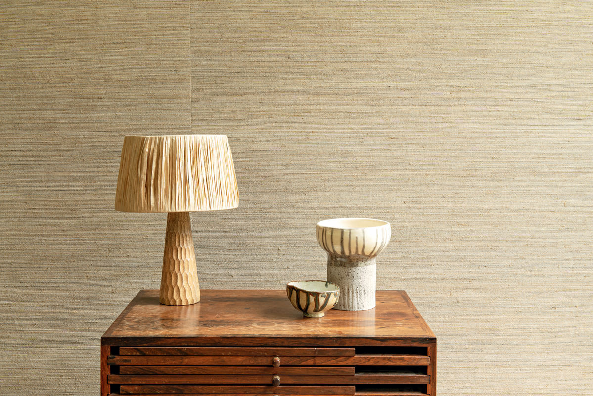 CMO Paris Tapete Chanvre du Népal Pierre in Beige mit ethnischem Textur-Design - Bild 2