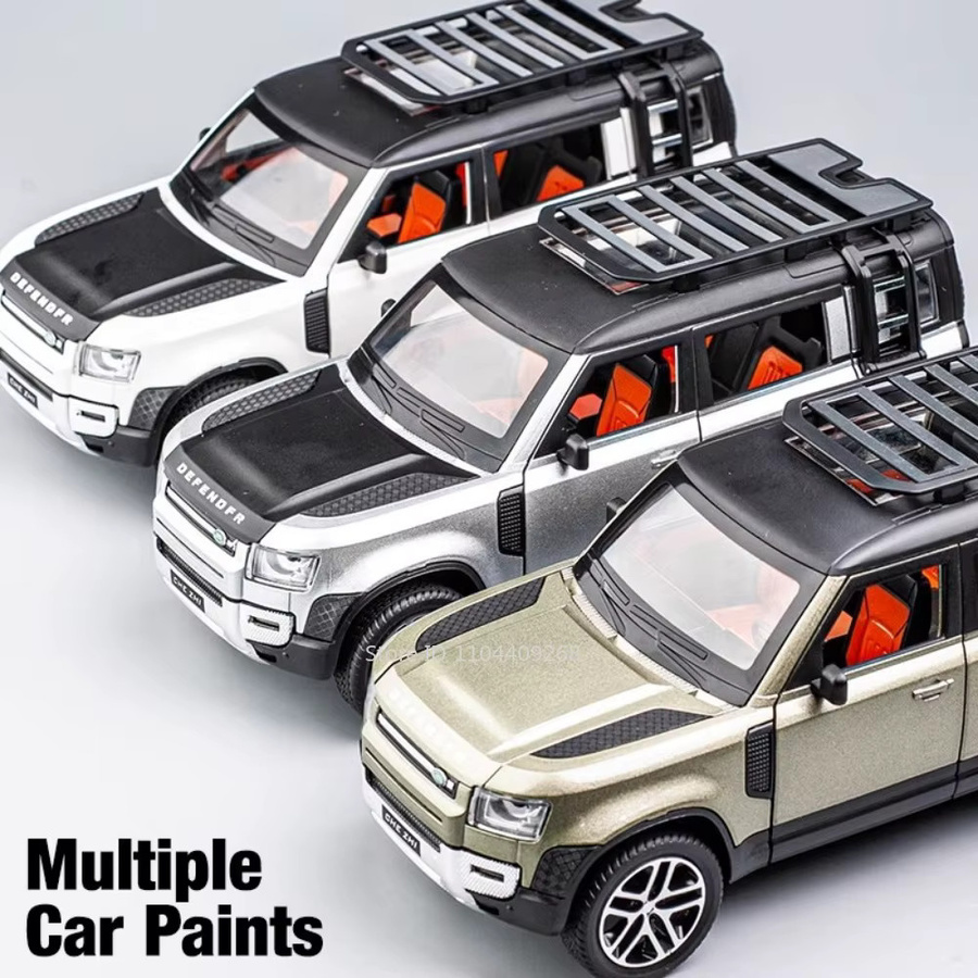 RMZ city Land Rover Defender Range Rover Modellauto, Maßstab 1:24, mit Licht und Sound, Metalldruckguss - Bild 6